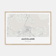 Auckland Map Landscape Poster