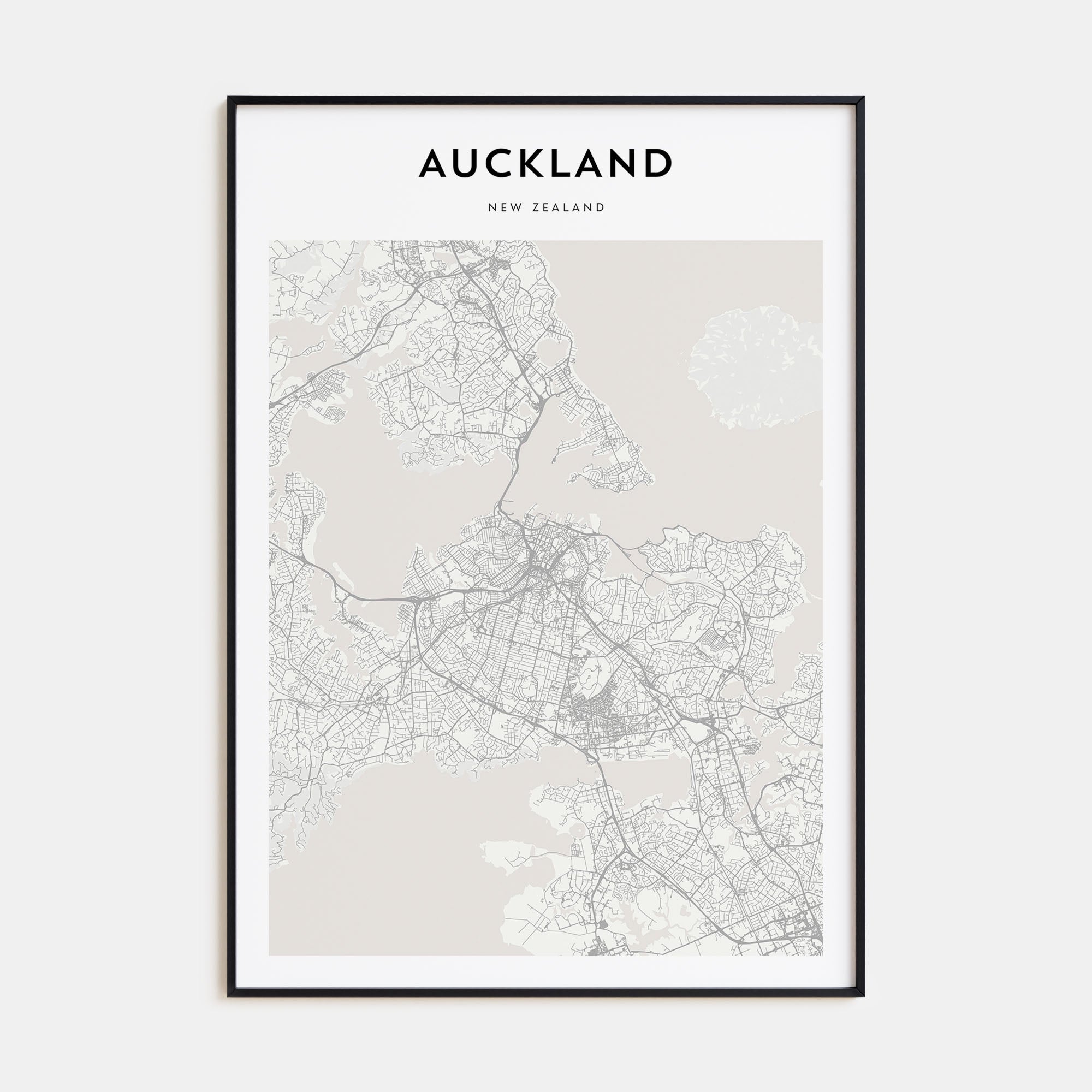 Auckland Map Portrait Poster