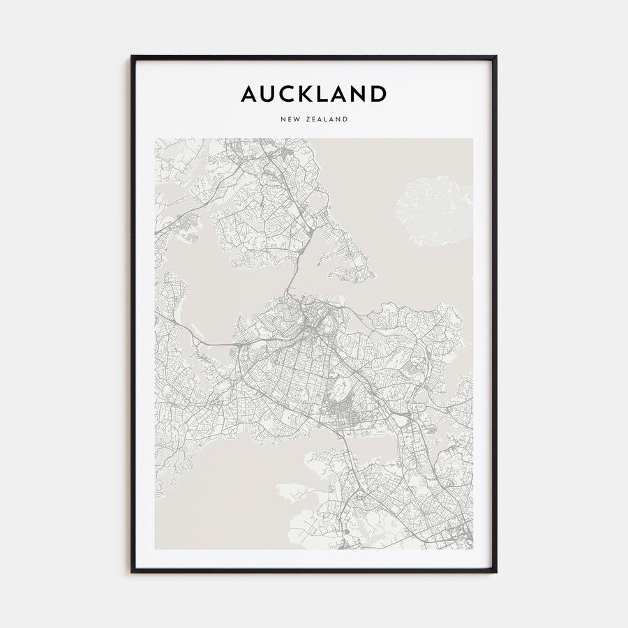 Auckland Map Portrait Poster