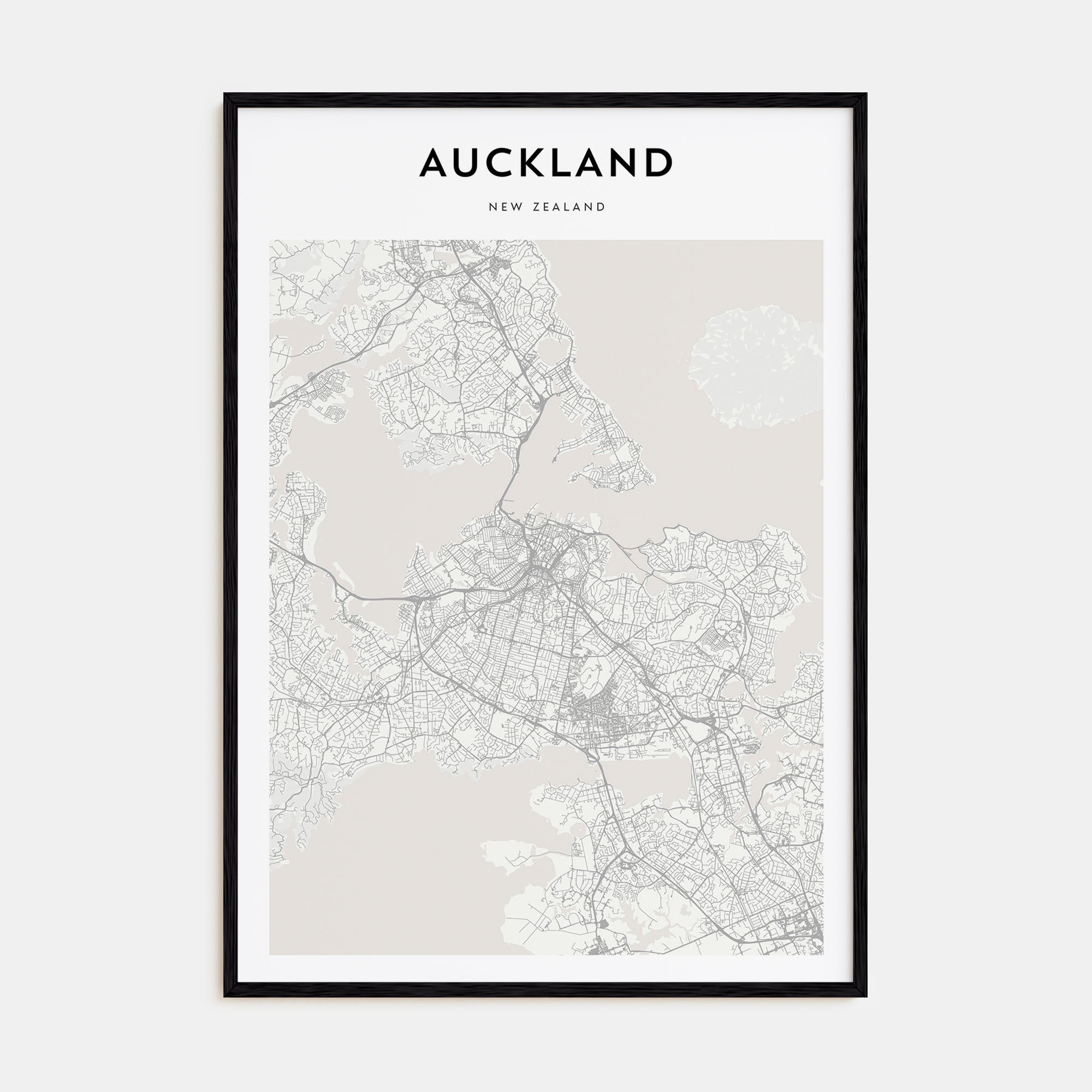 Auckland Map Portrait Poster