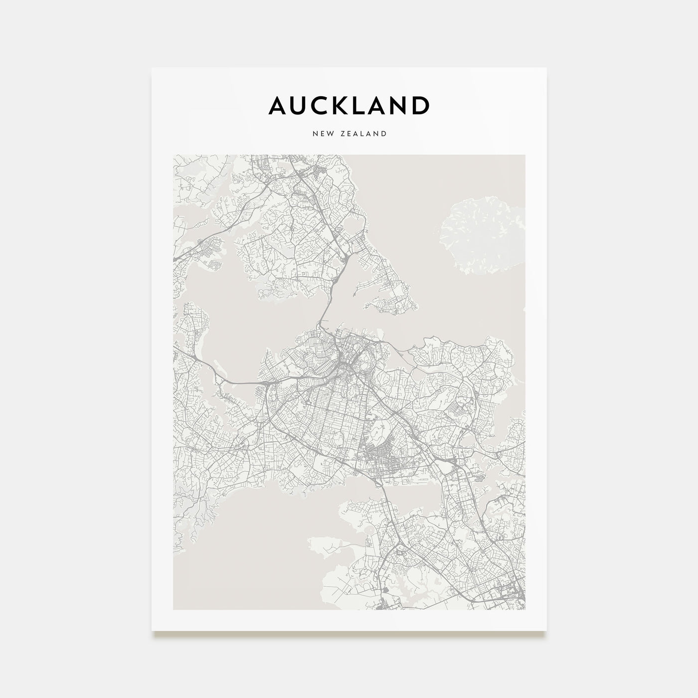 Auckland Map Portrait Poster