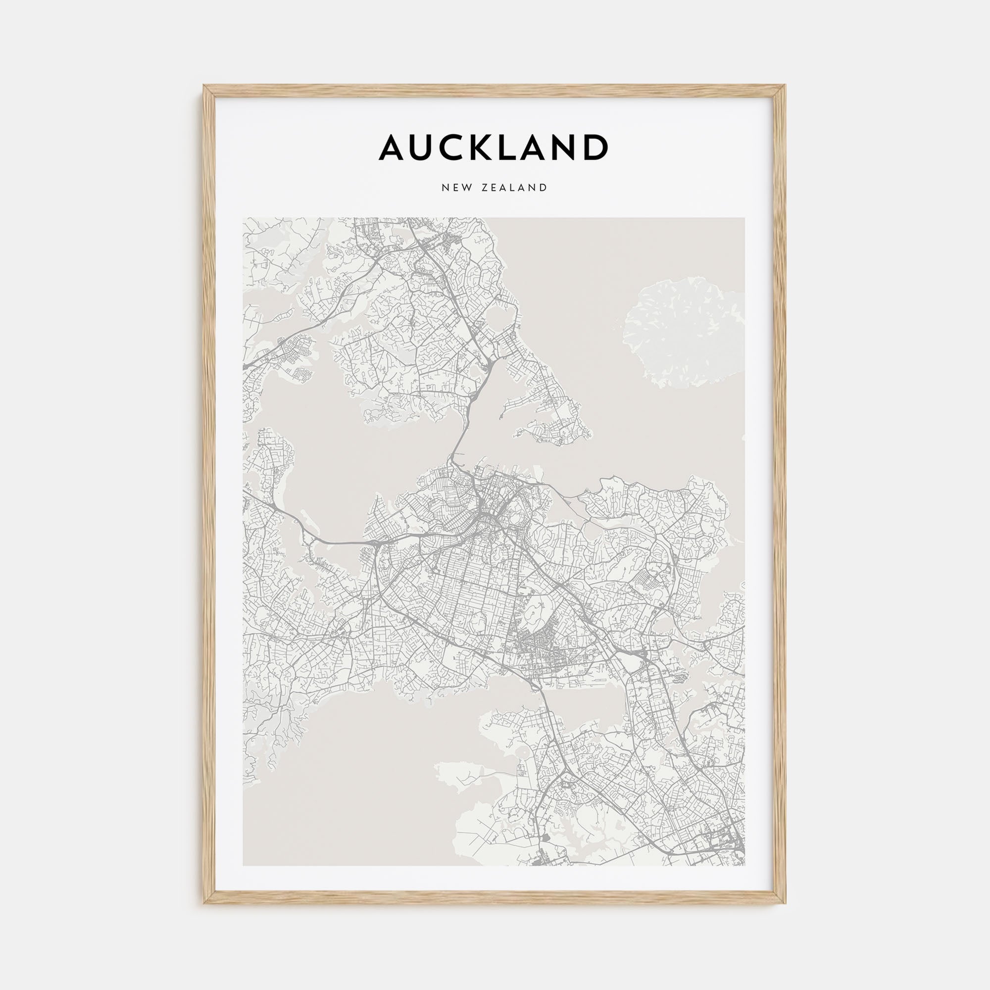 Auckland Map Portrait Poster