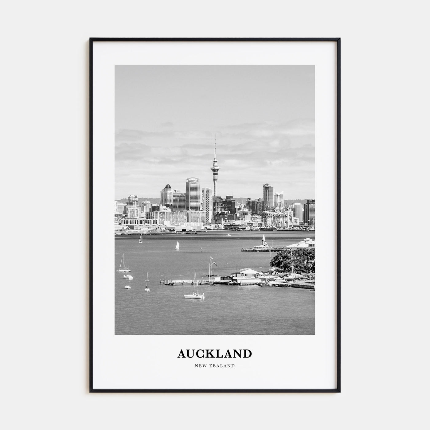 Auckland Portrait B&W No 2 Poster