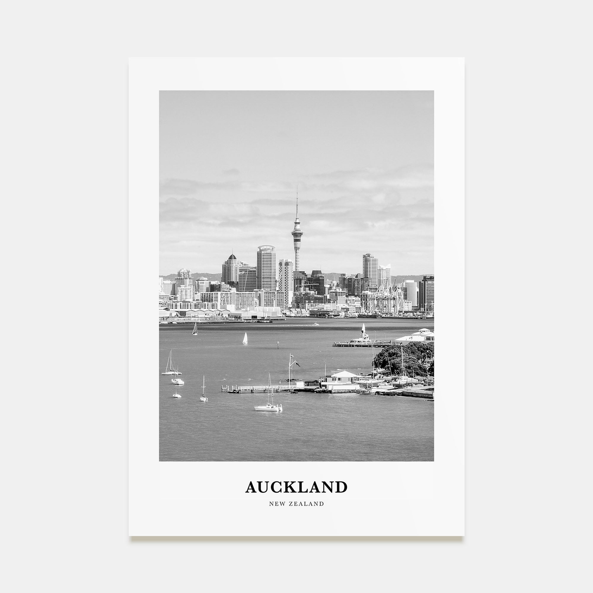 Auckland Portrait B&W No 2 Poster