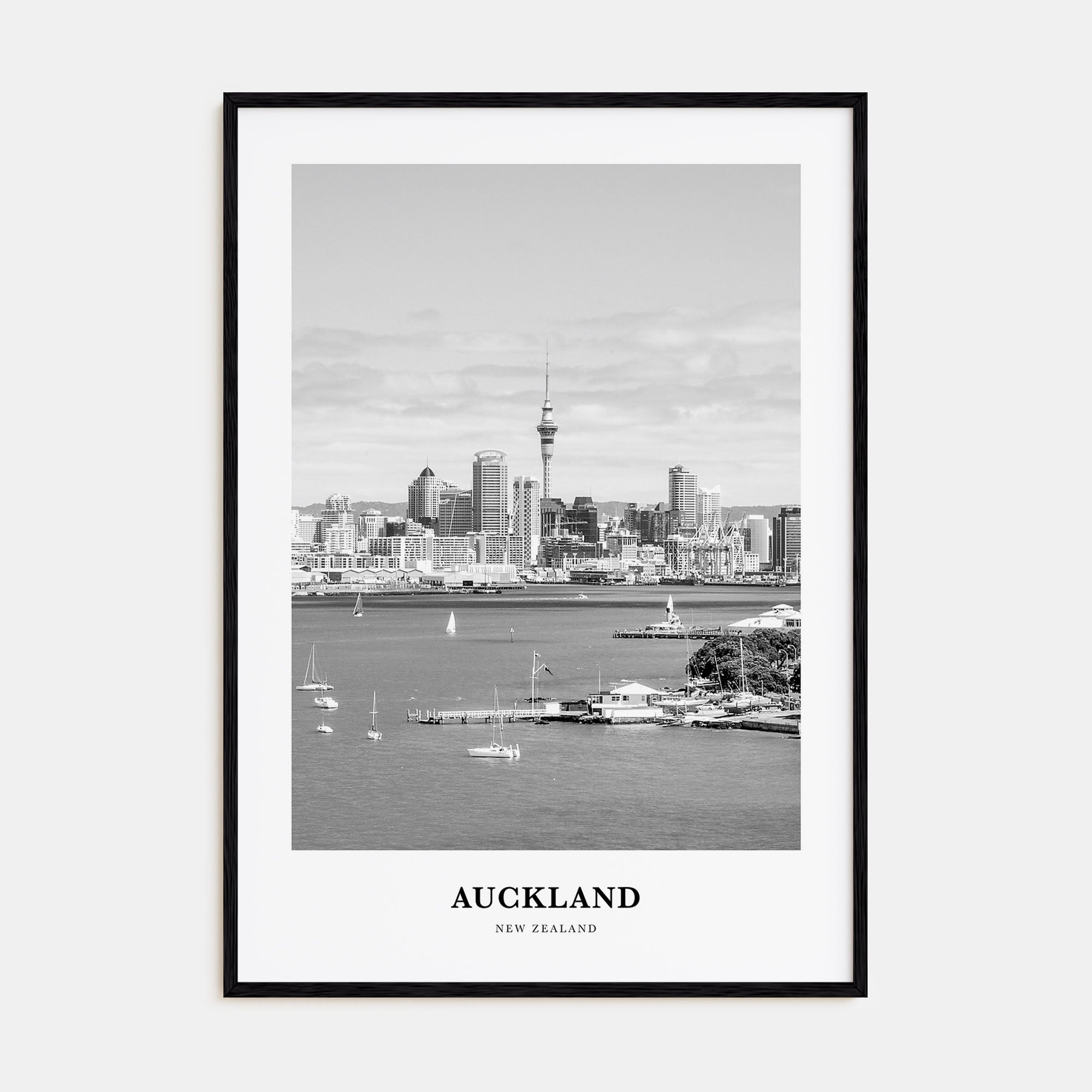 Auckland Portrait B&W No 2 Poster