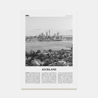 Auckland Travel B&W No 2 Poster