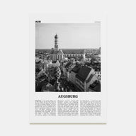 Augsburg Travel B&W Poster