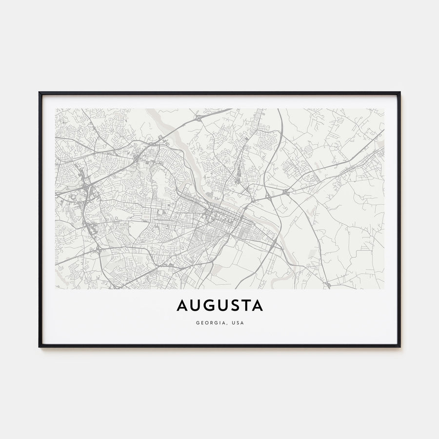 Augusta Map Landscape Poster