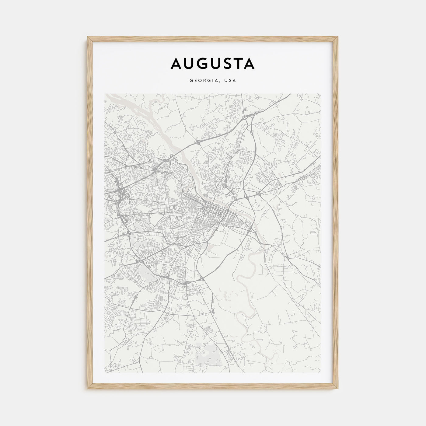 Augusta Map Portrait Poster