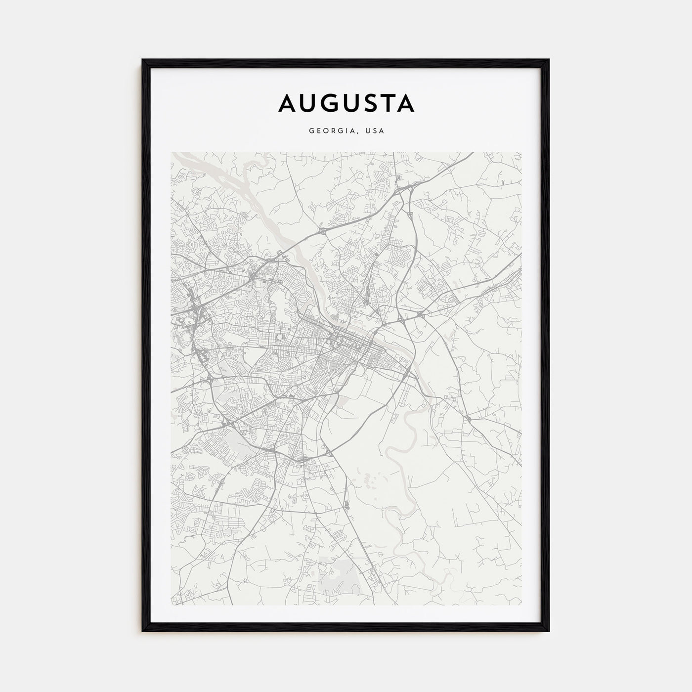 Augusta Map Portrait Poster