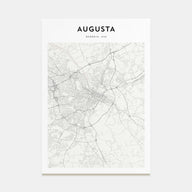 Augusta Map Portrait Poster