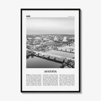 Augusta Print Black and White, Augusta Wall Art, Augusta Poster, Augusta Photo, Augusta Wall Décor, Georgia, USA, United States