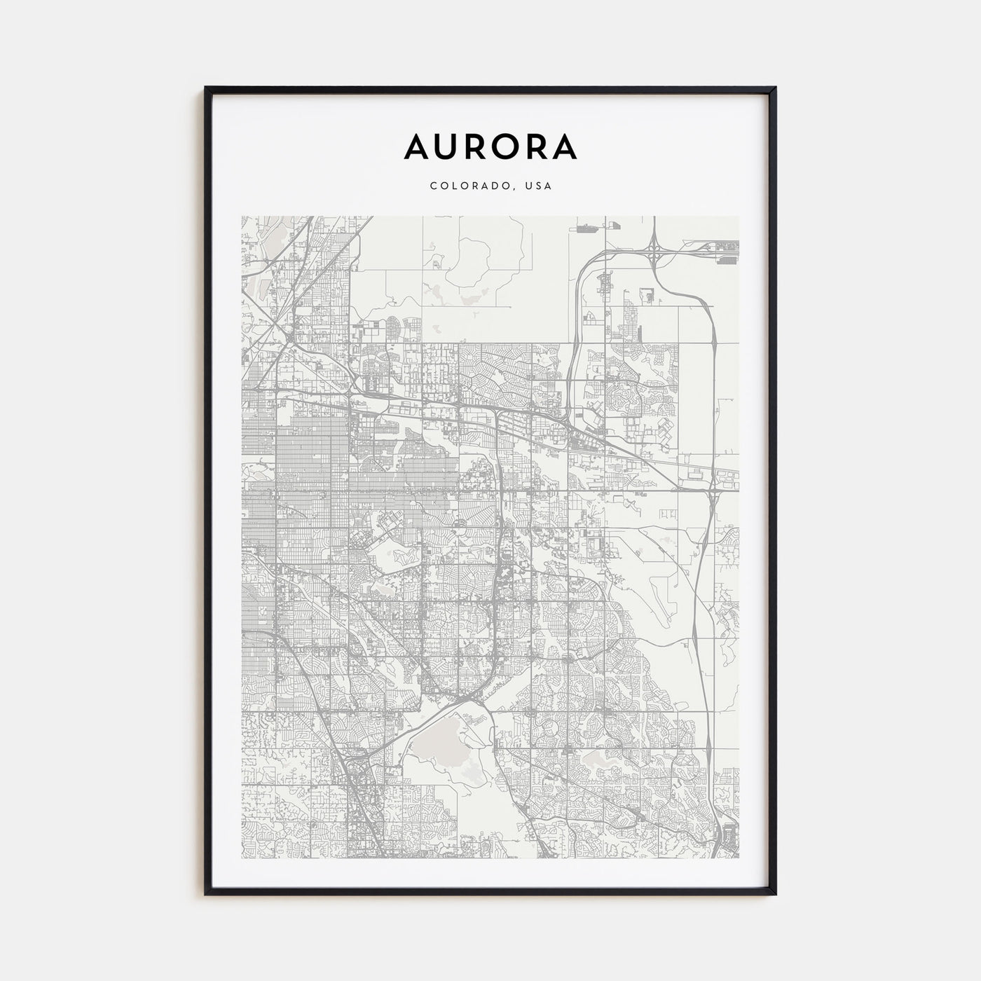 Aurora, Colorado Map Portrait Poster
