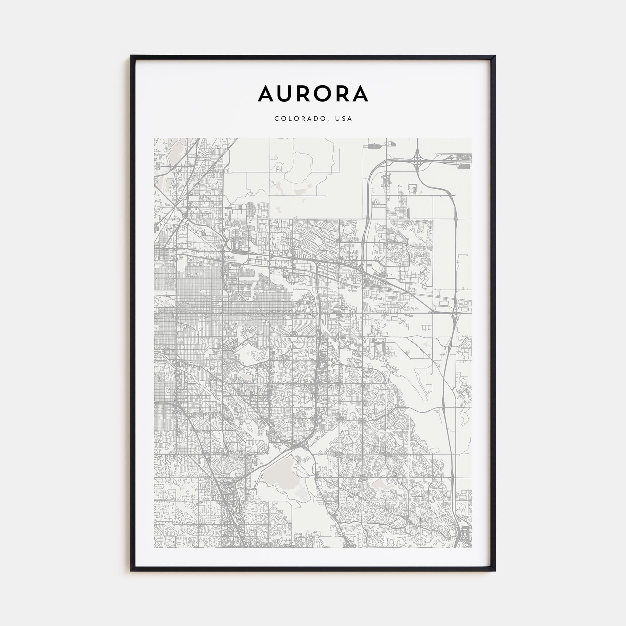 Aurora, Colorado Map Portrait Poster