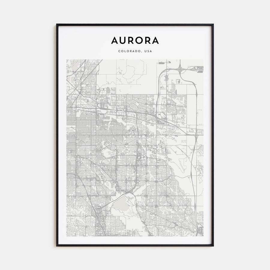 Aurora, Colorado Map Portrait Poster