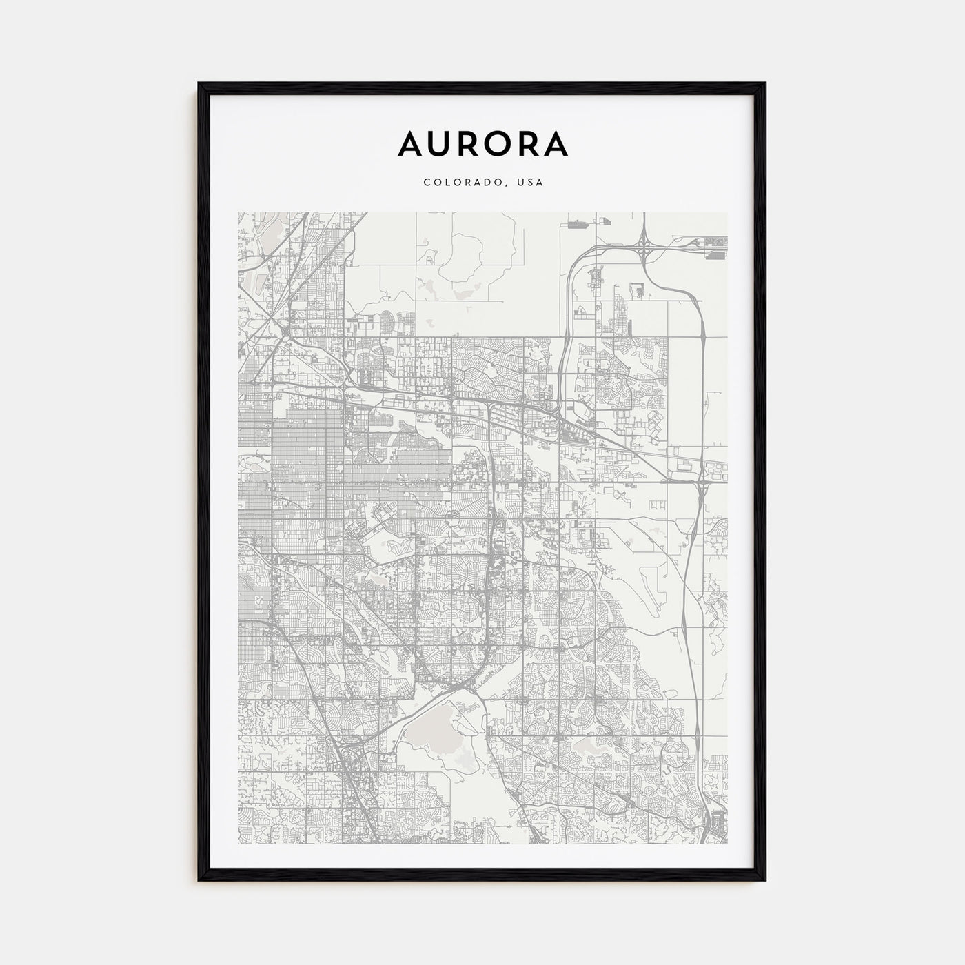 Aurora, Colorado Map Portrait Poster