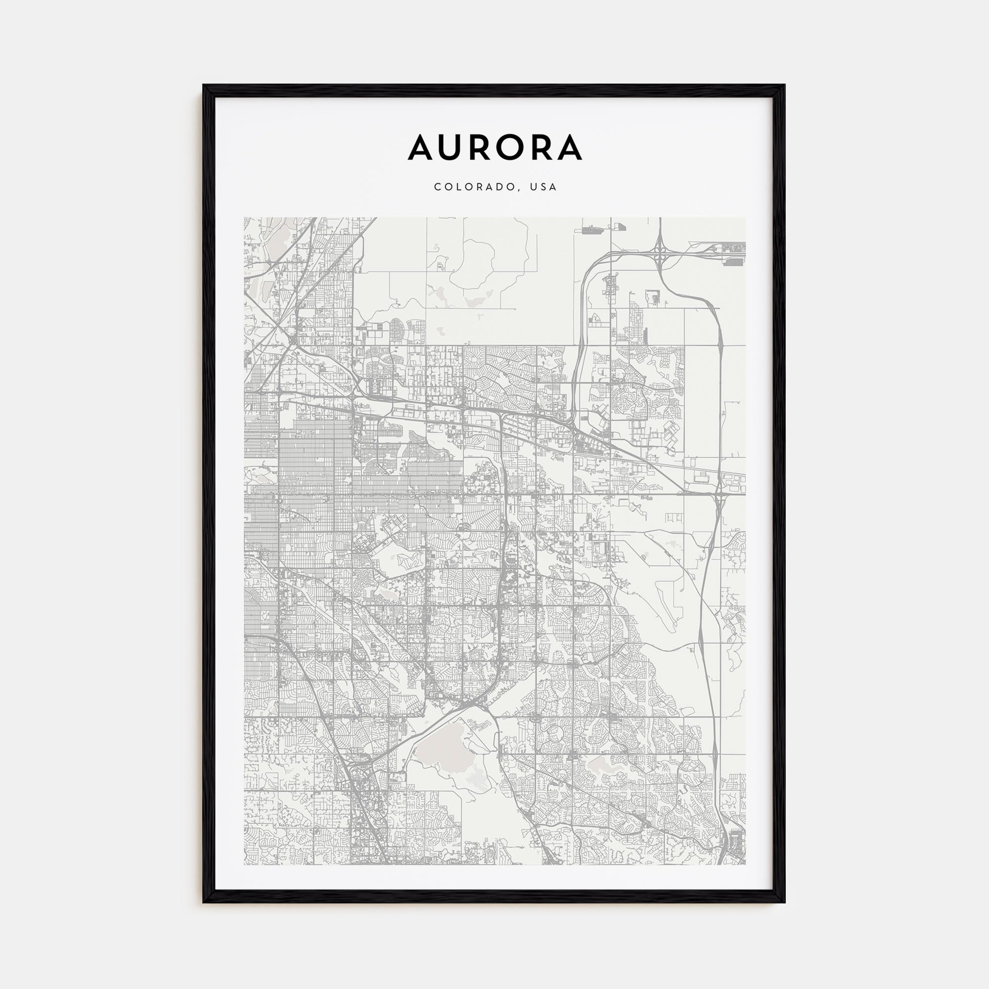 Aurora, Colorado Map Portrait Poster