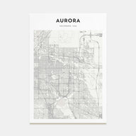 Aurora, Colorado Map Portrait Poster