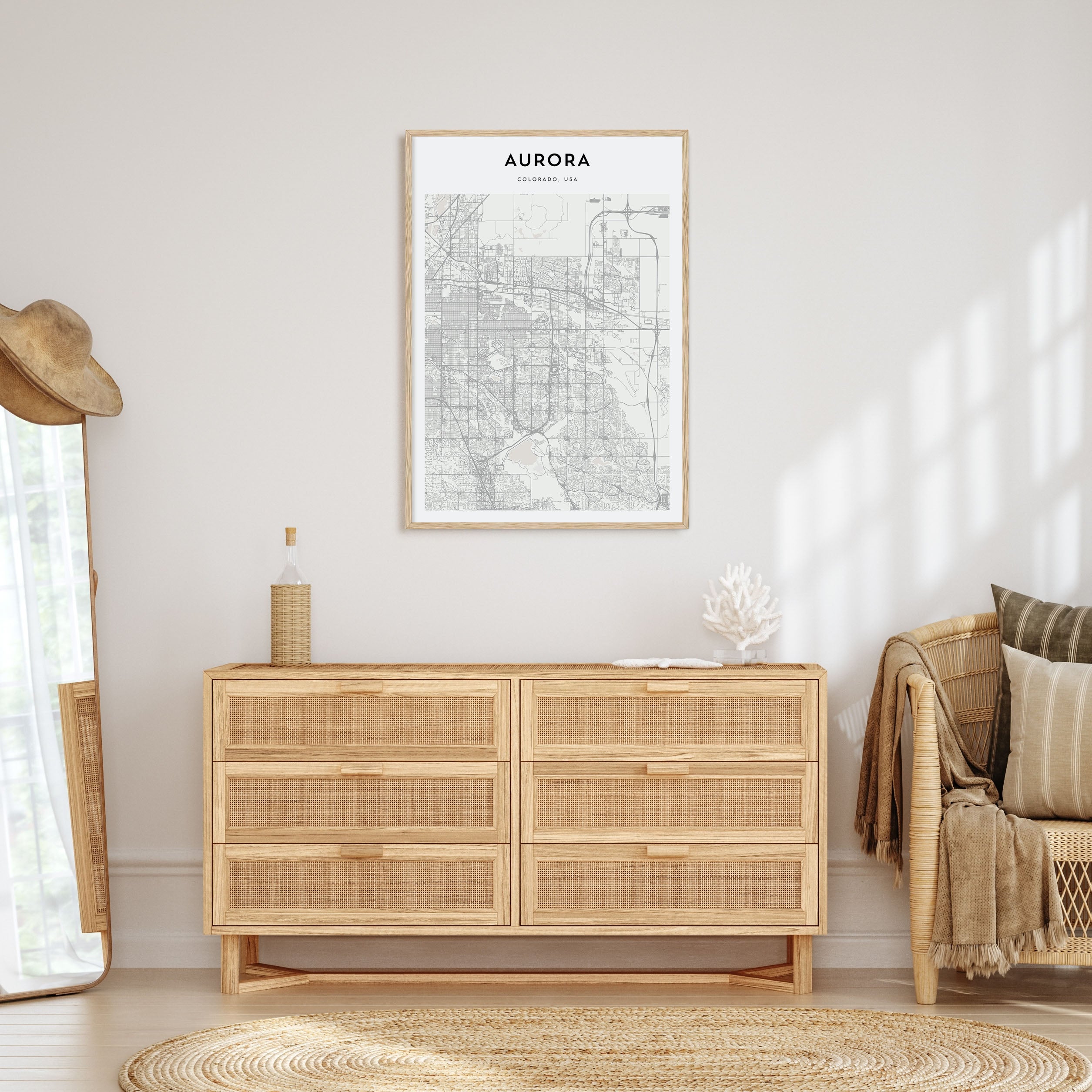 Aurora, Colorado Map Portrait Poster