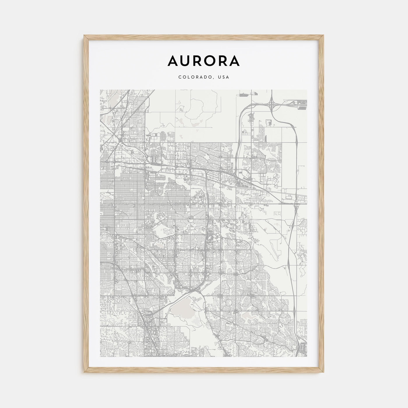 Aurora, Colorado Map Portrait Poster