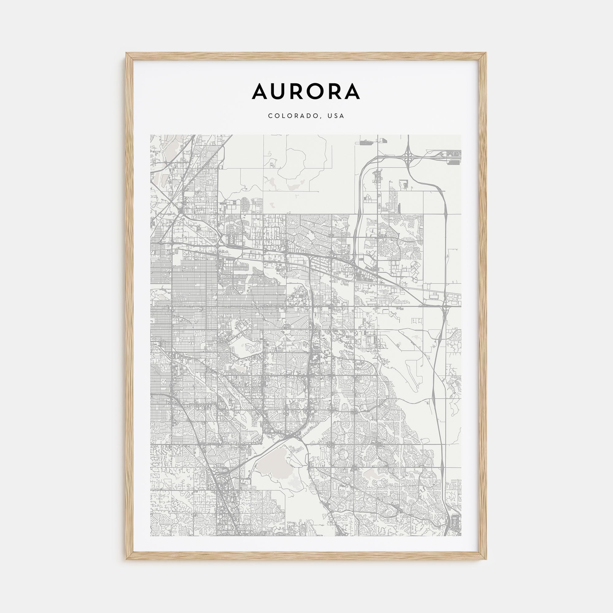 Aurora, Colorado Map Portrait Poster