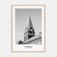 Aurora, Illinois Portrait B&W Poster