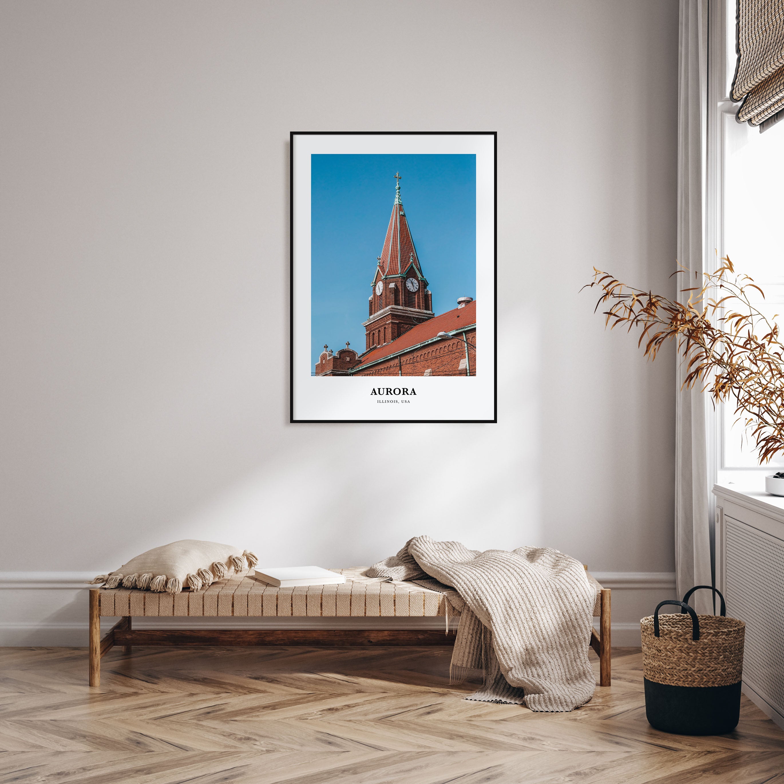 Aurora, Illinois Portrait Color Poster