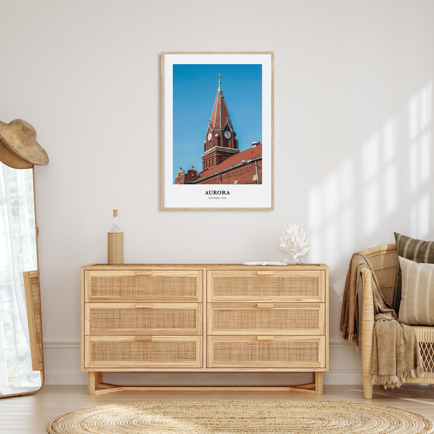 Aurora, Illinois Portrait Color Poster