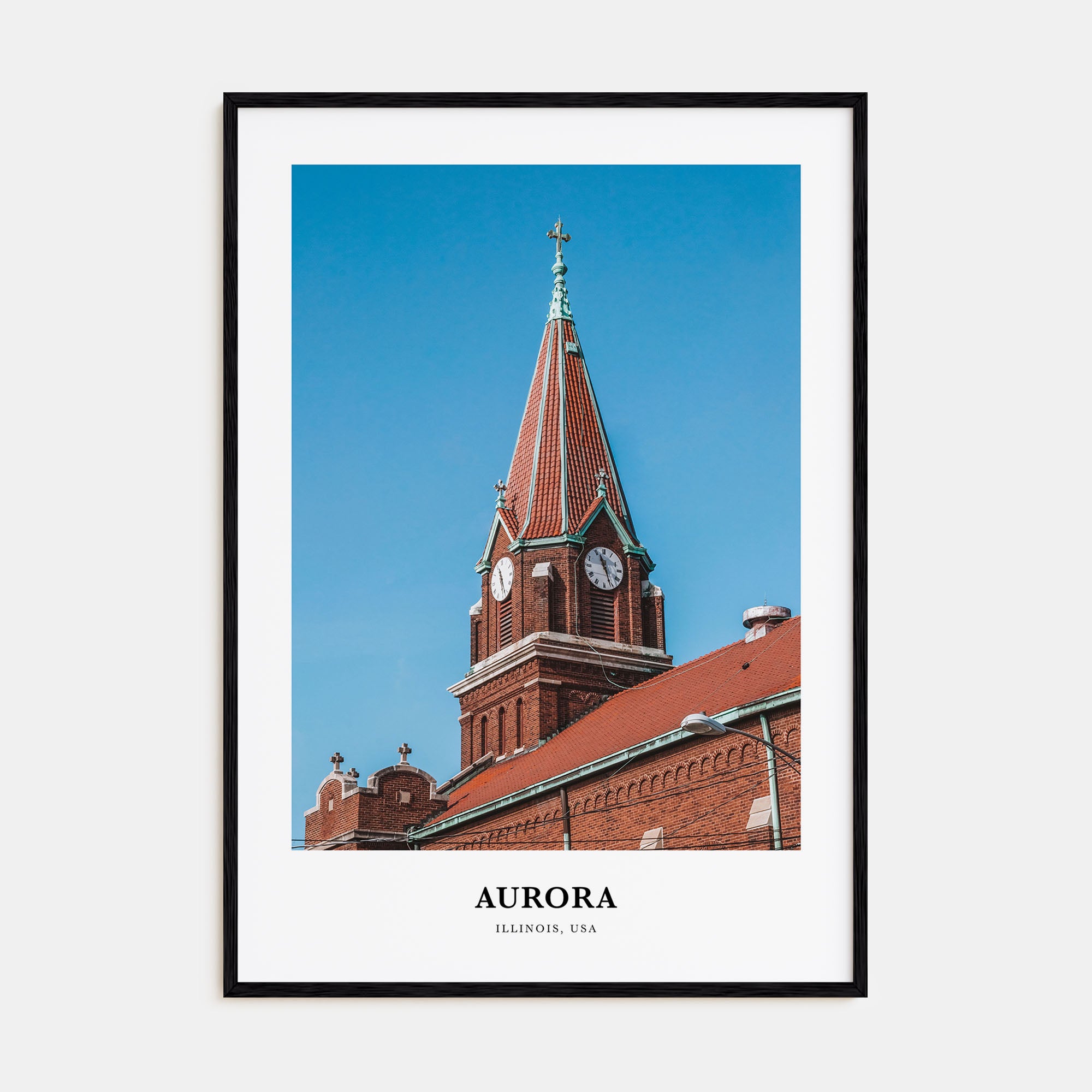 Aurora, Illinois Portrait Color Poster