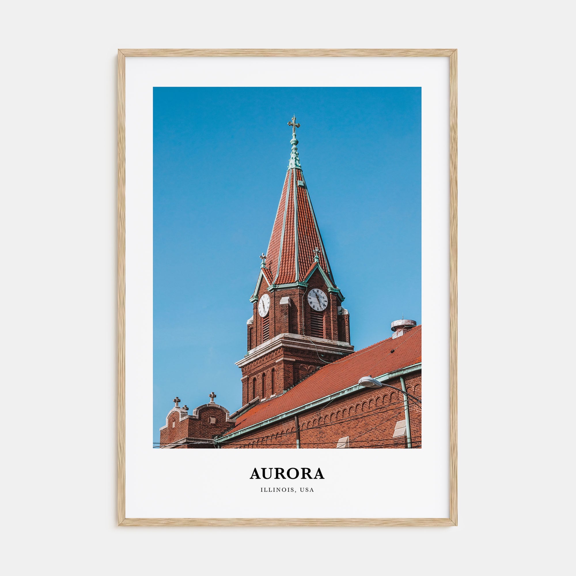 Aurora, Illinois Portrait Color Poster