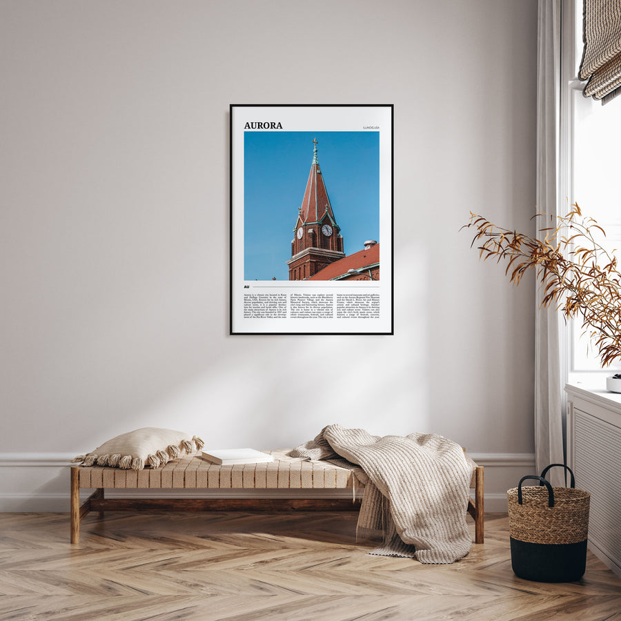 Aurora, Illinois Travel Color Poster