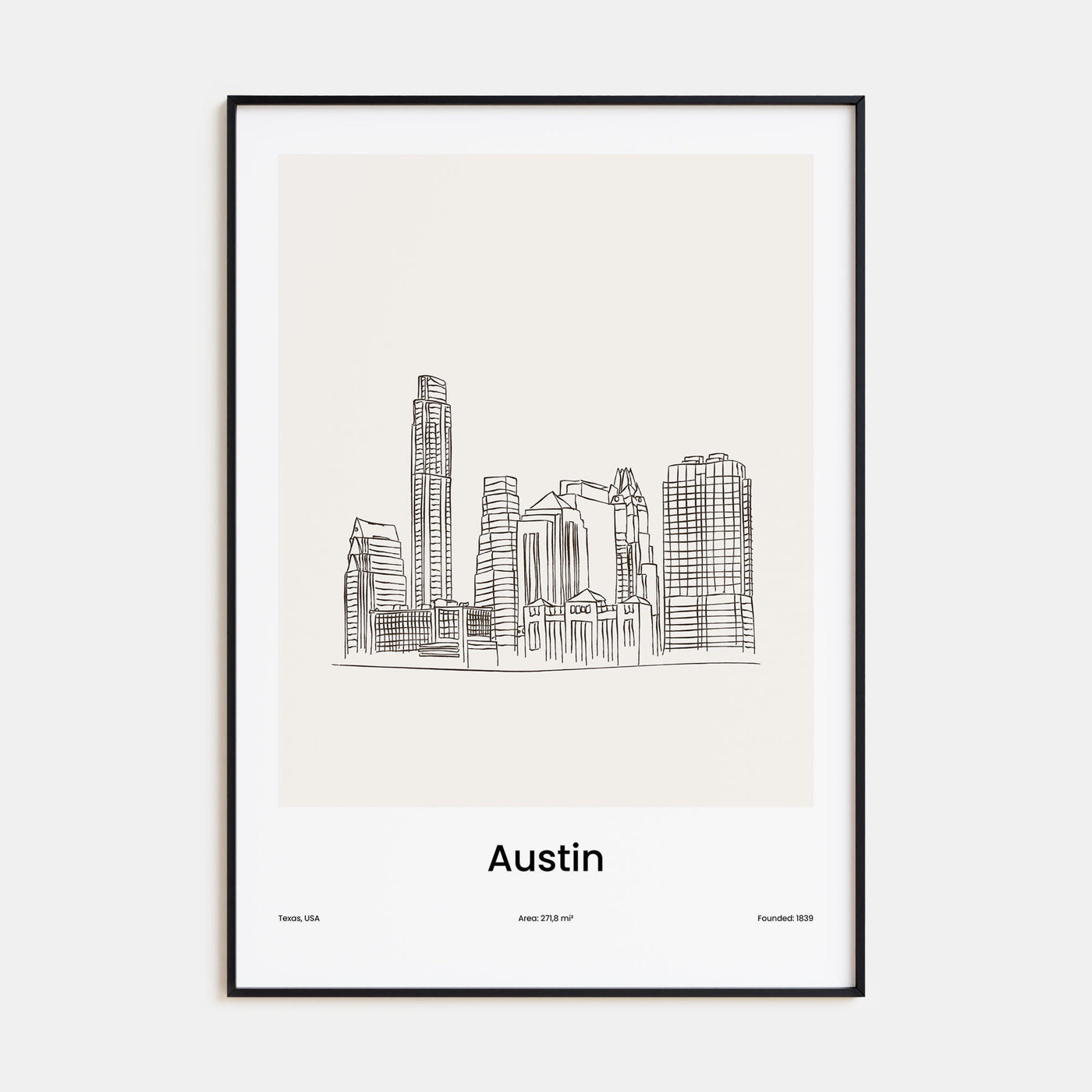 Austin Drawn Poster