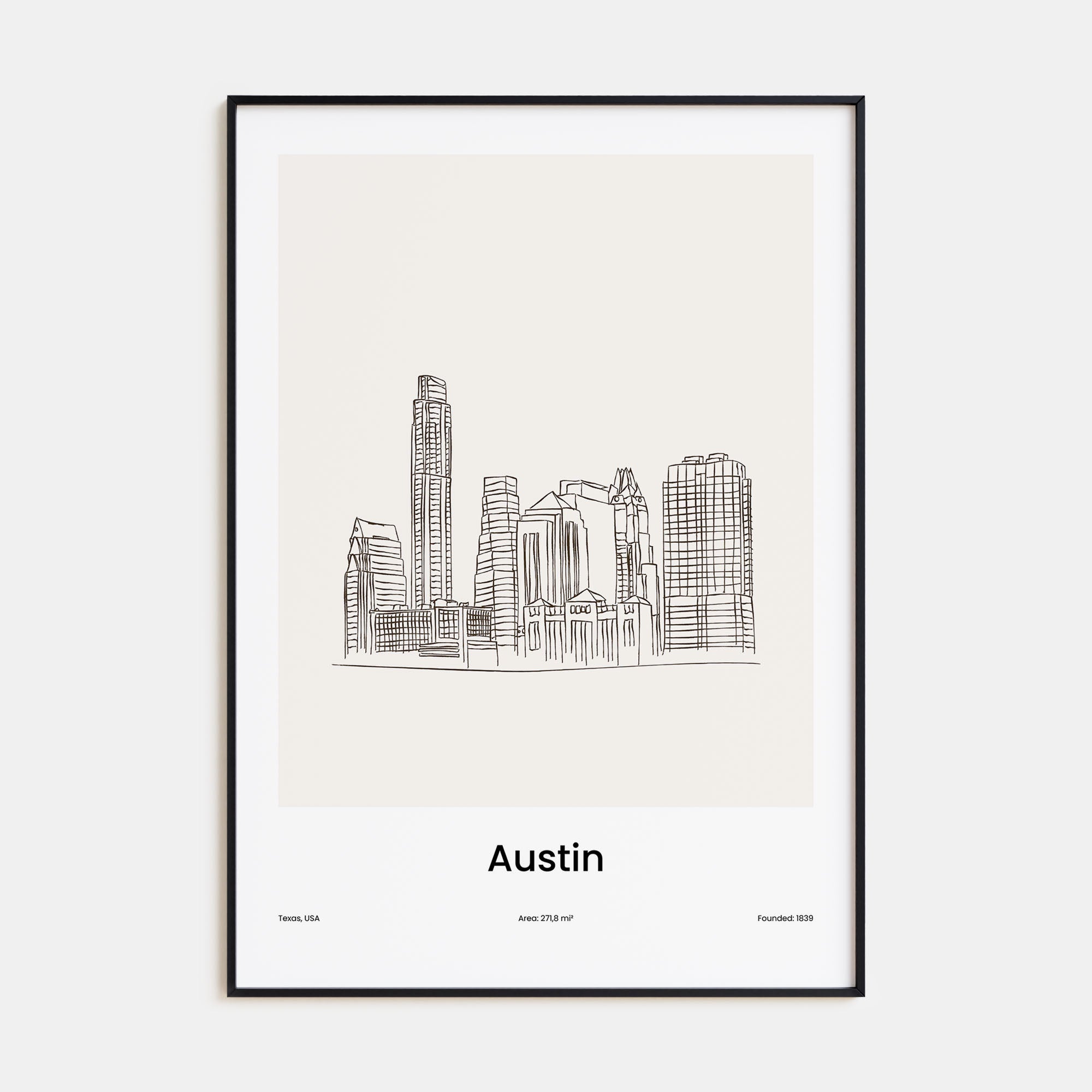 Austin Drawn Poster