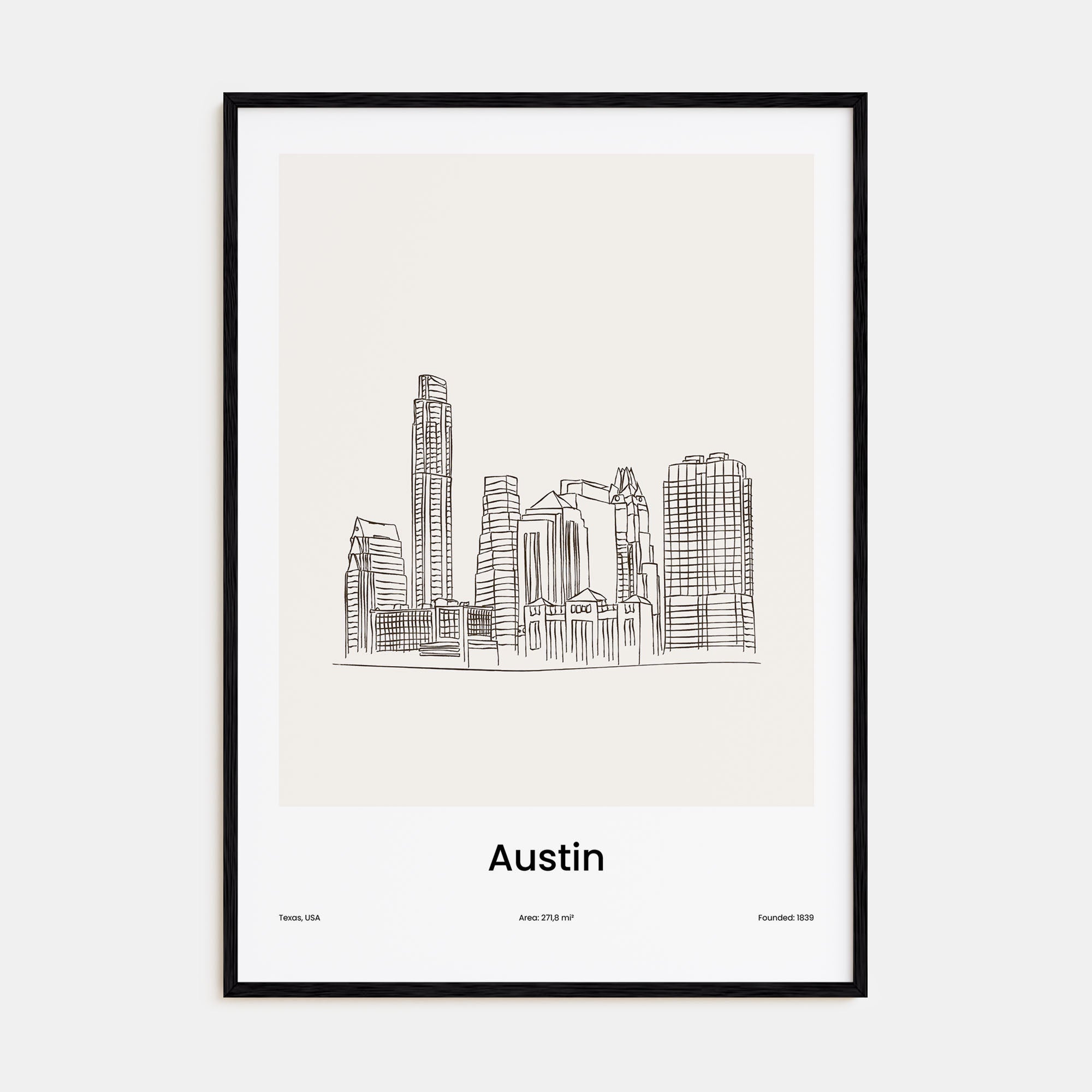 Austin Drawn Poster