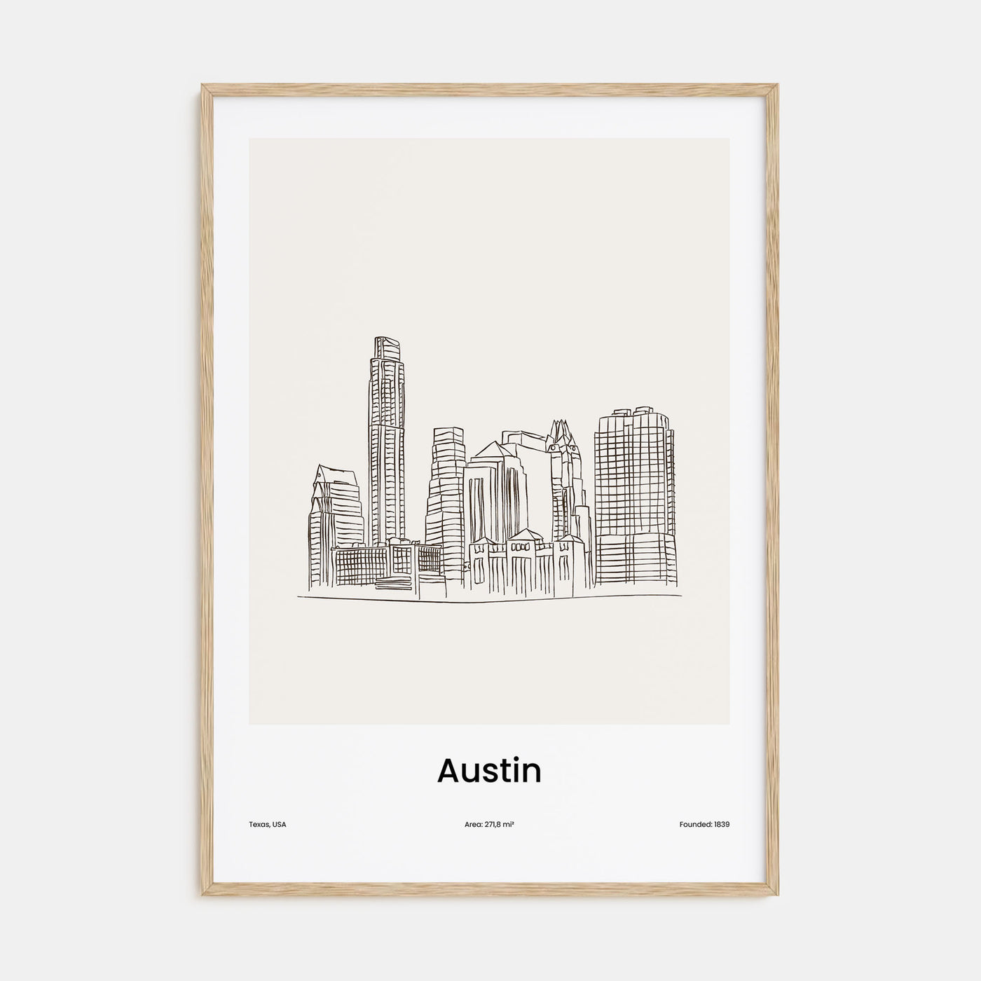 Austin Drawn Poster