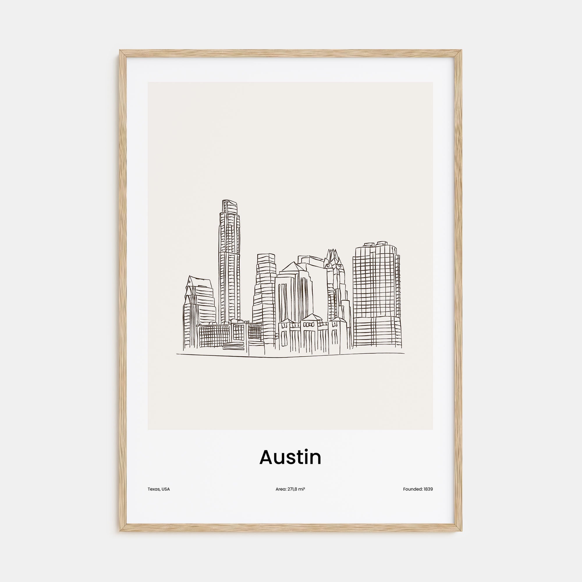 Austin Drawn Poster