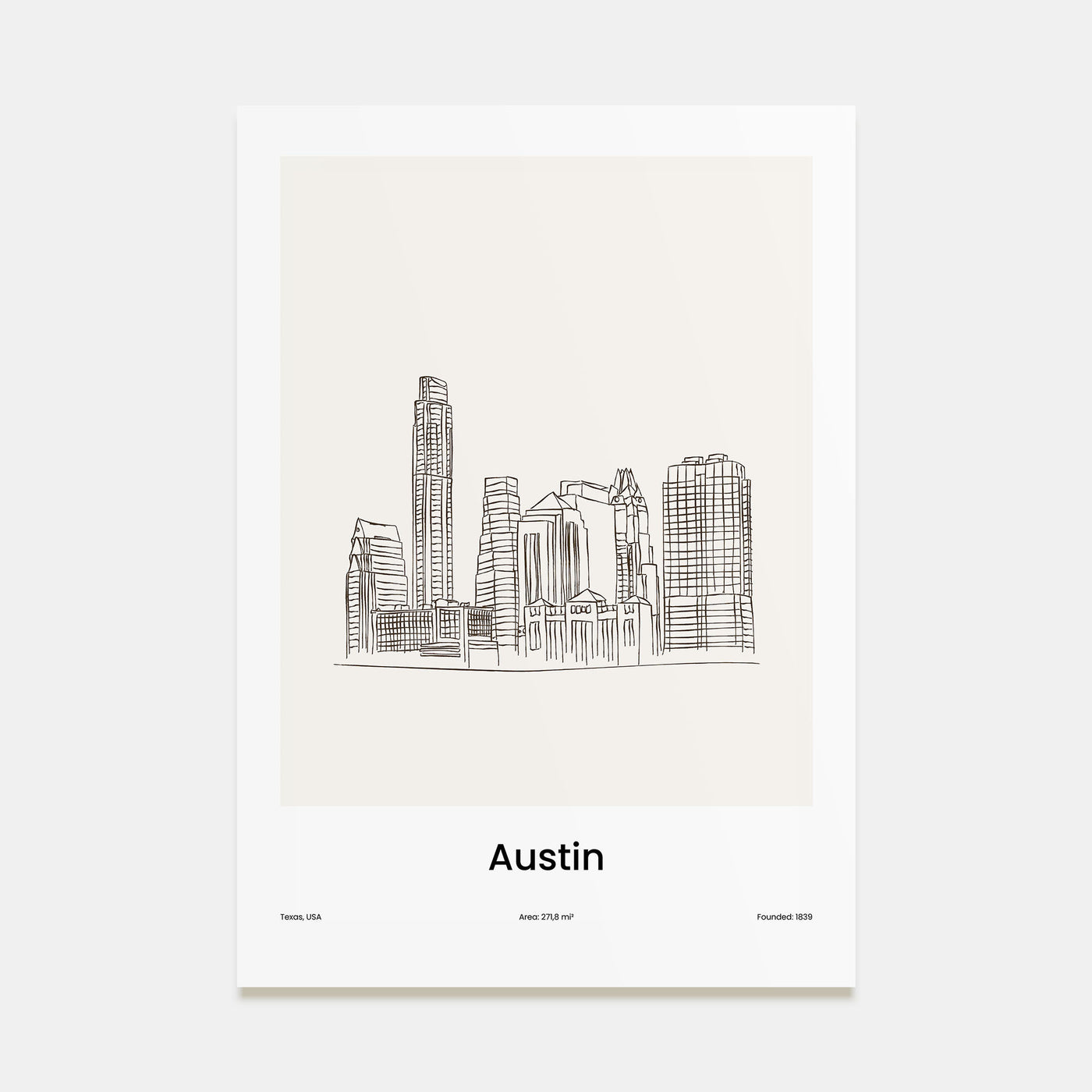 Austin Drawn Poster