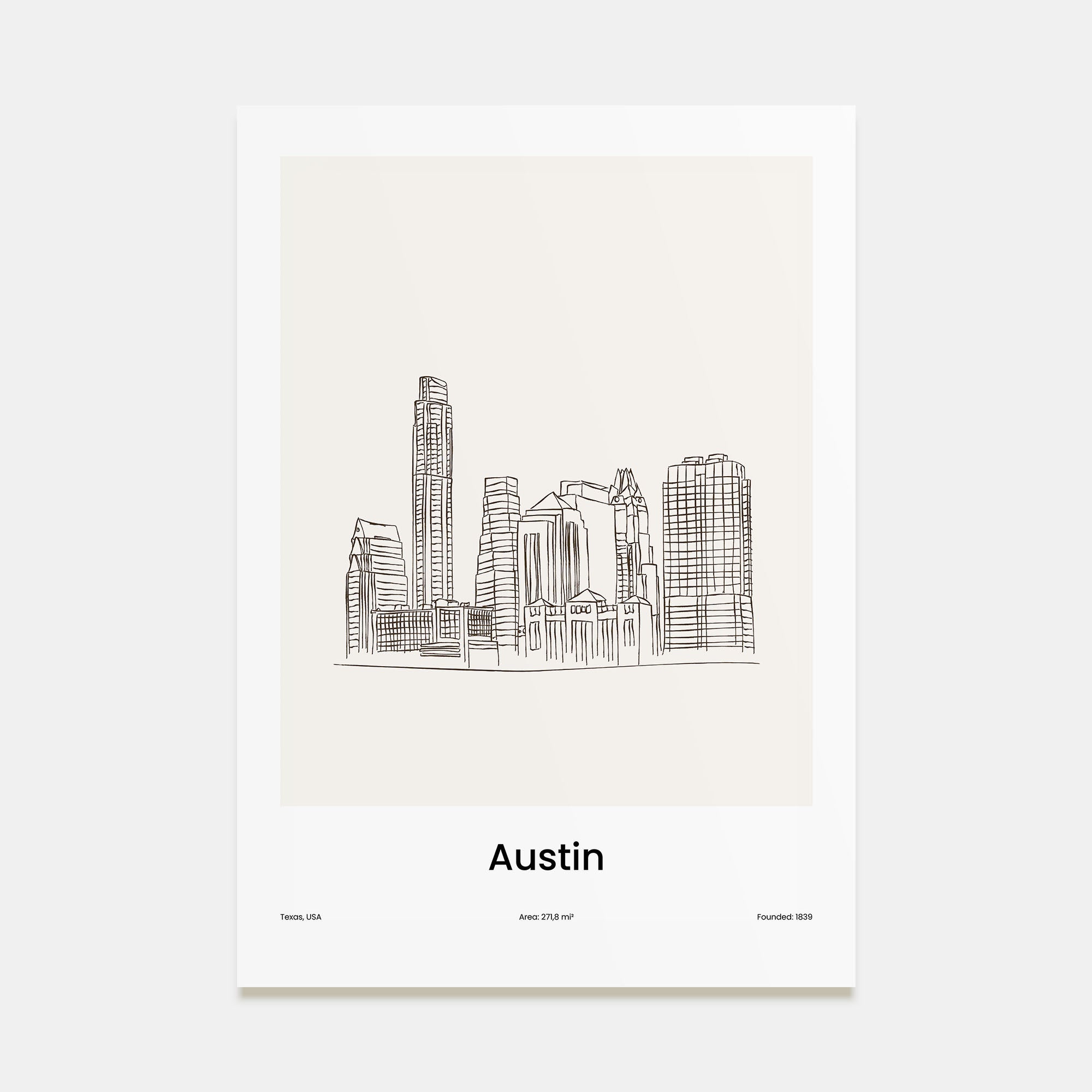 Austin Drawn Poster