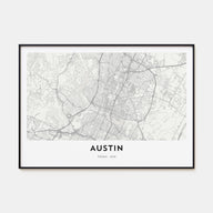 Austin Map Landscape Poster