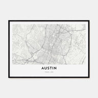 Austin Map Landscape Poster