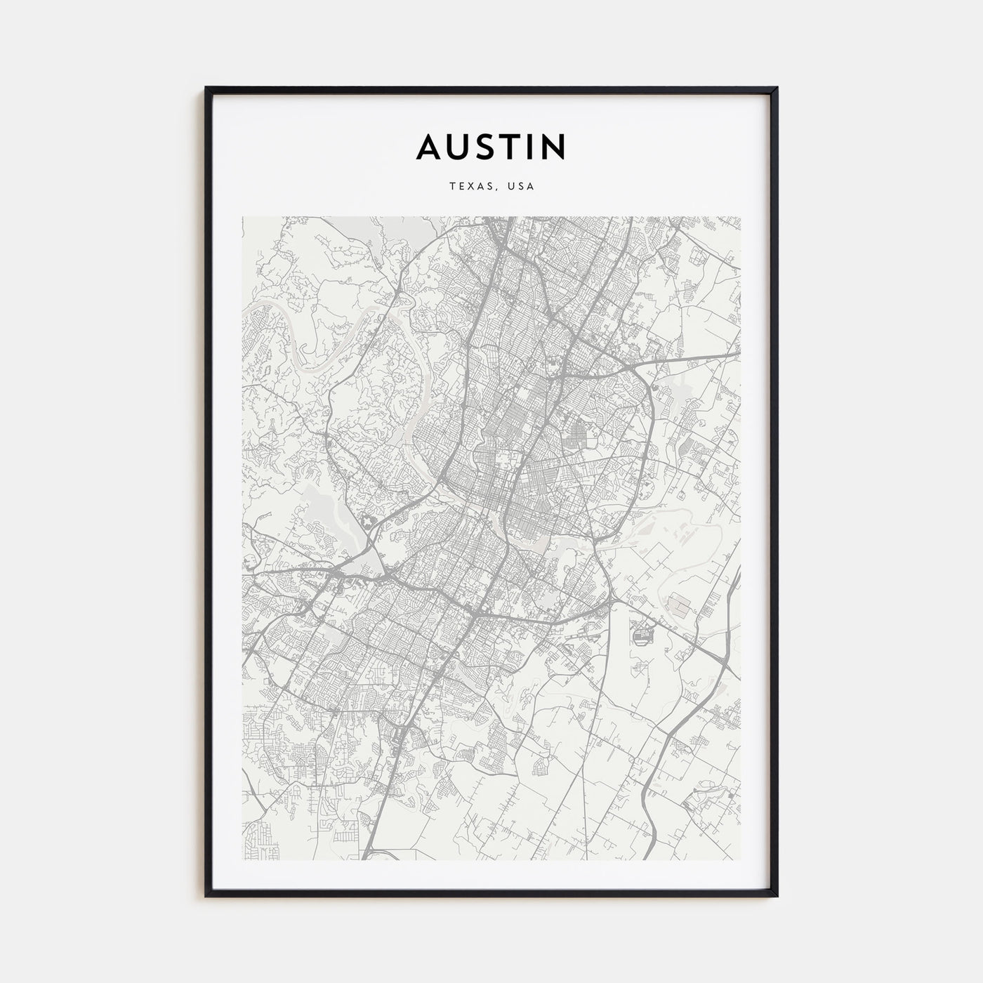 Austin Map Portrait Poster