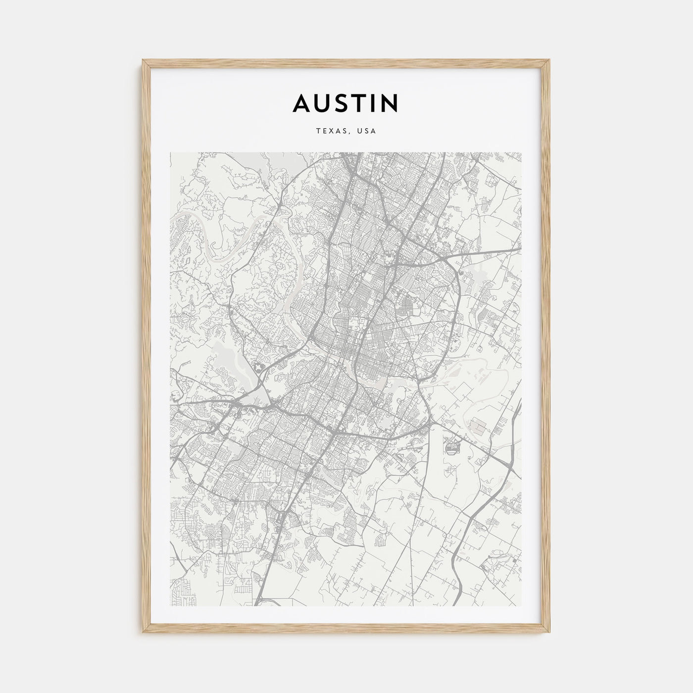 Austin Map Portrait Poster
