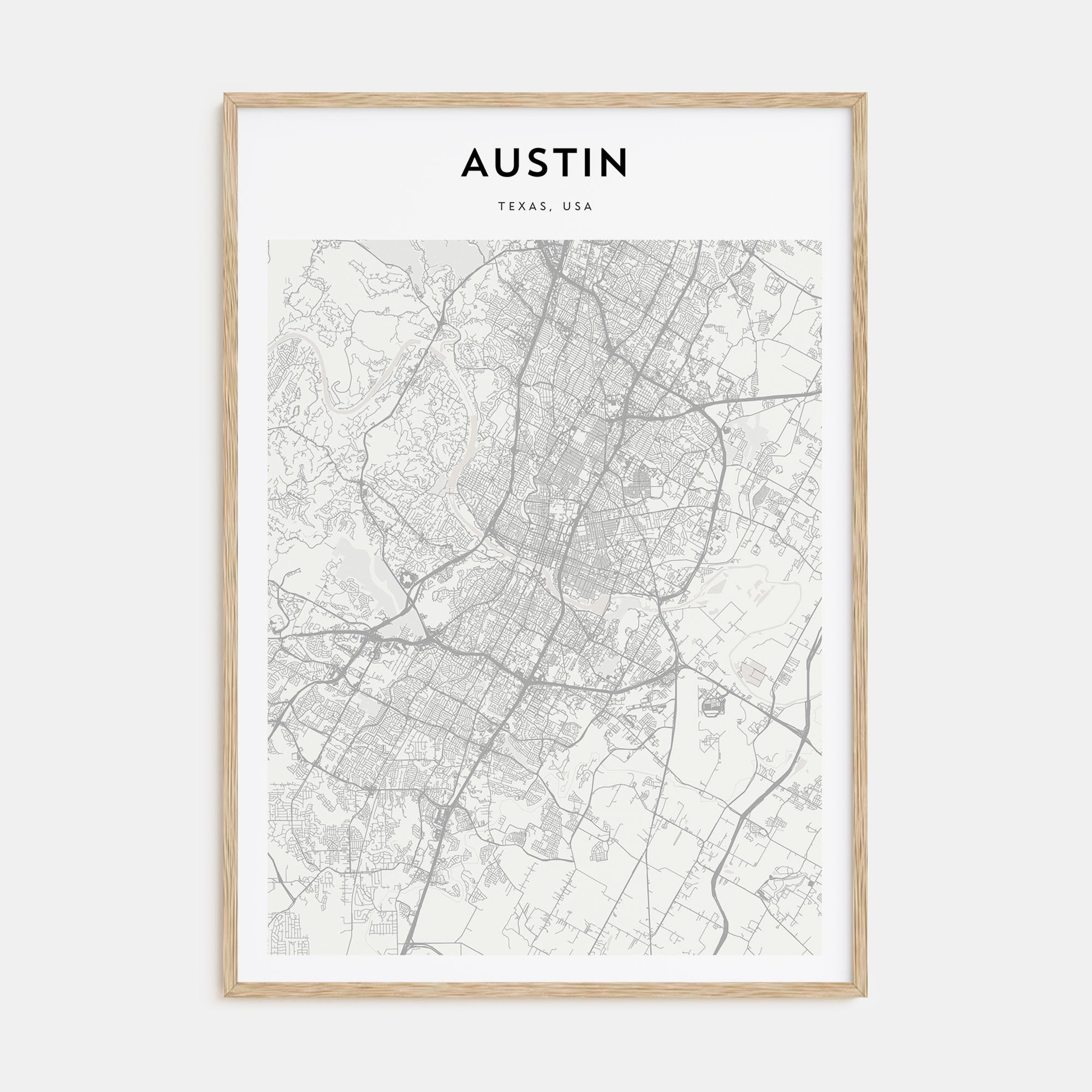 Austin Map Portrait Poster