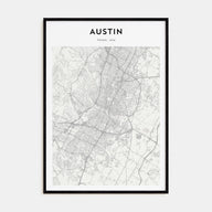 Austin Map Portrait Poster