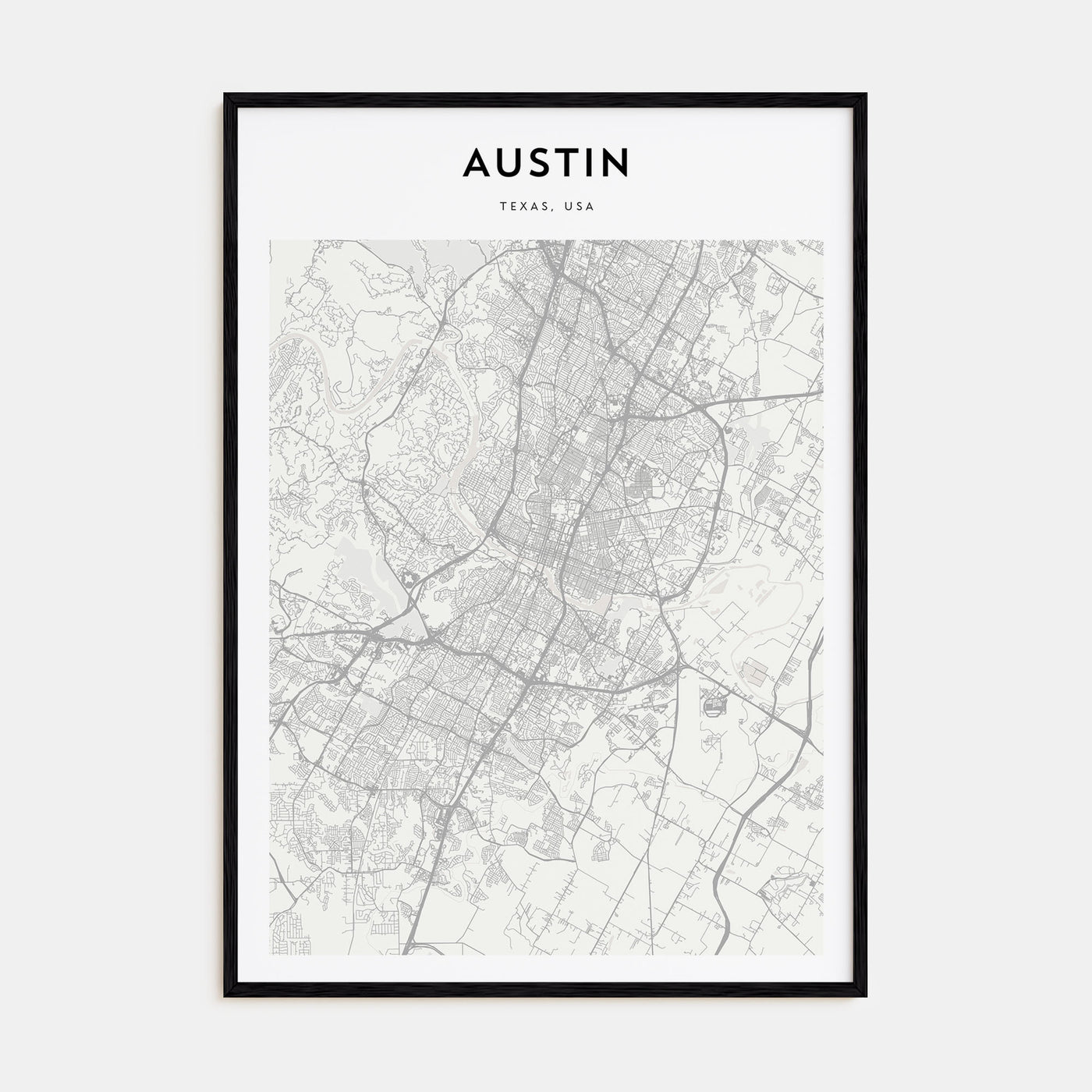 Austin Map Portrait Poster
