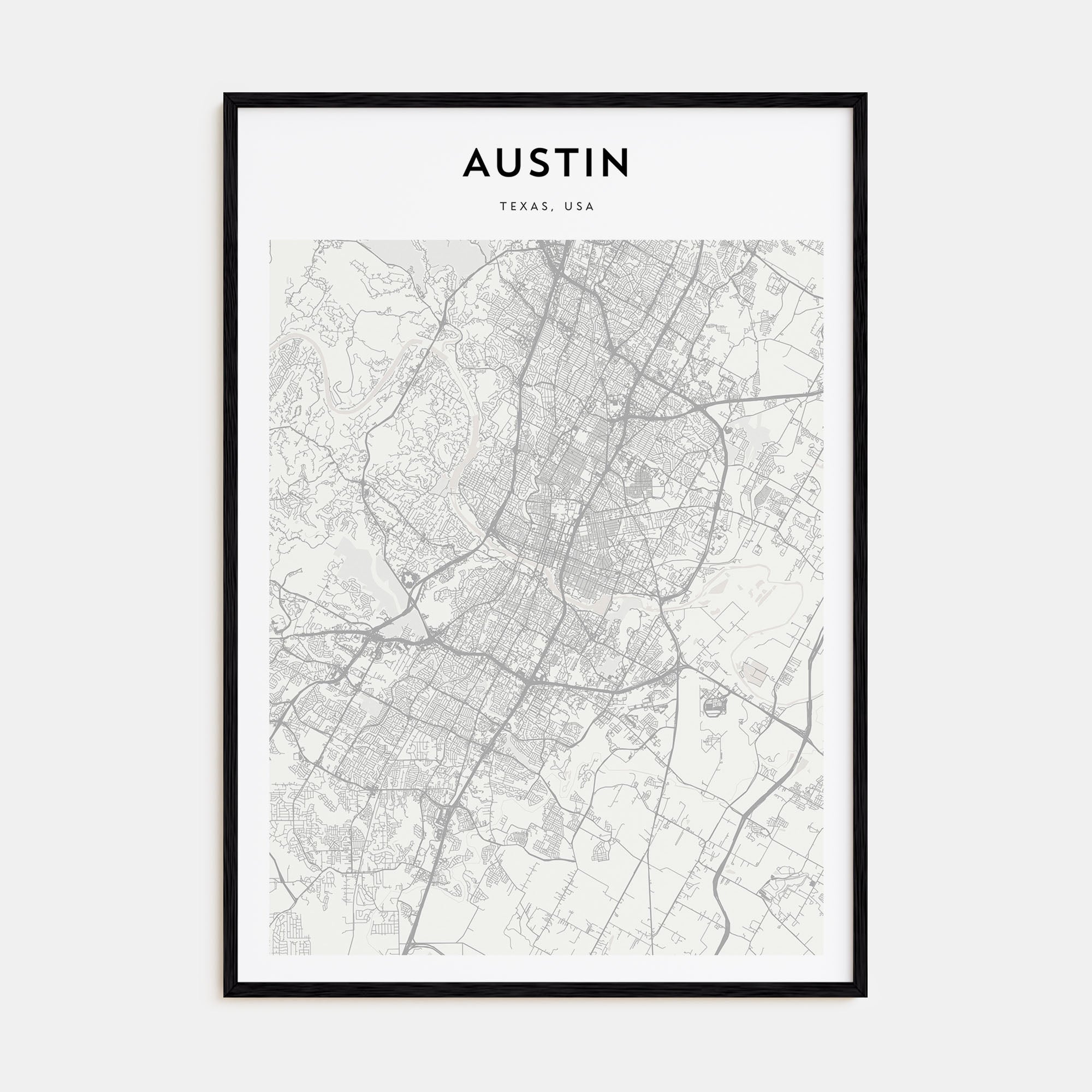 Austin Map Portrait Poster