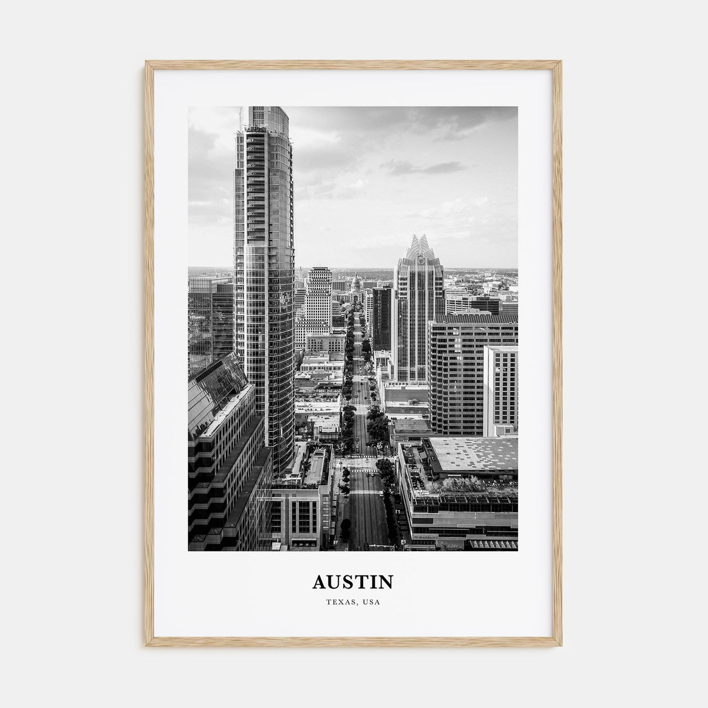 Austin Portrait B&W No 2 Poster