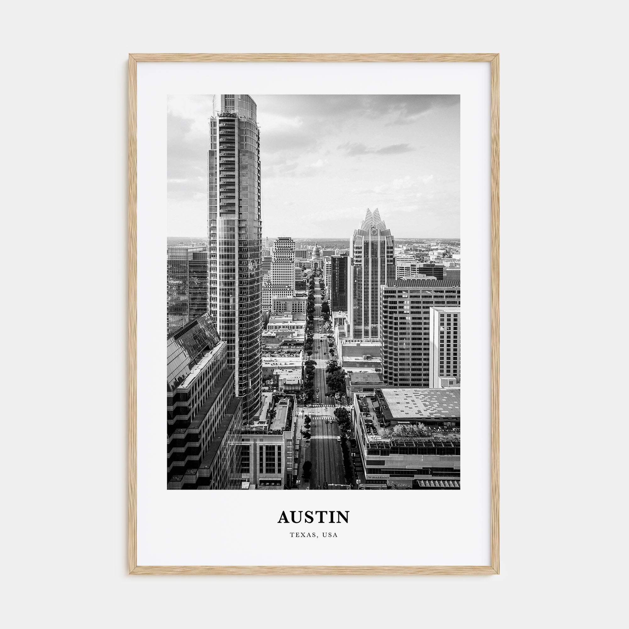 Austin Portrait B&W No 2 Poster