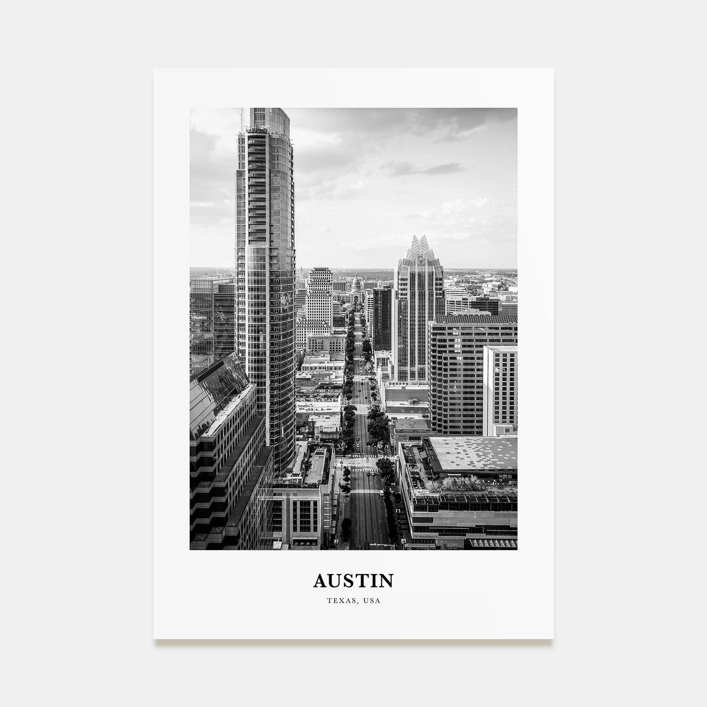 Austin Portrait B&W No 2 Poster