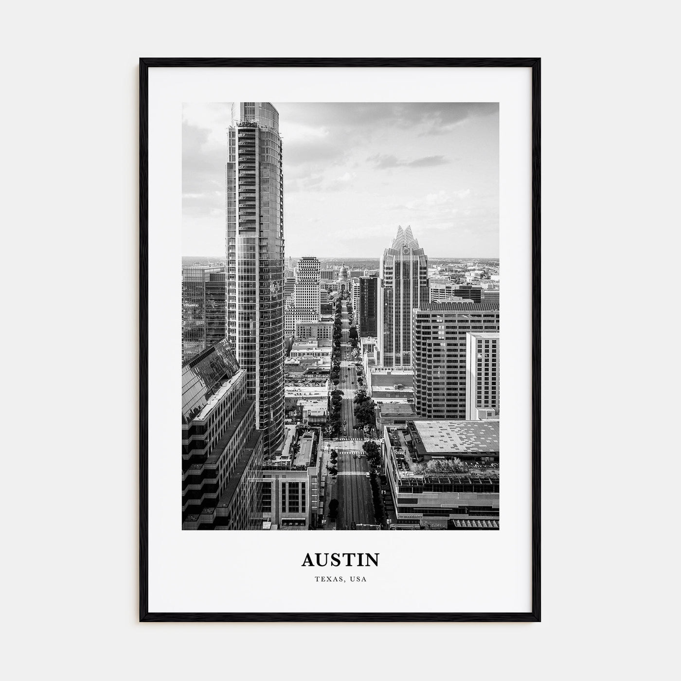 Austin Portrait B&W No 2 Poster